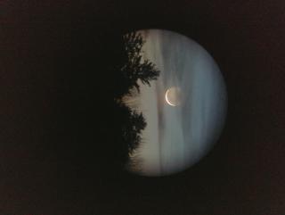 The moon, the day after the eclipse