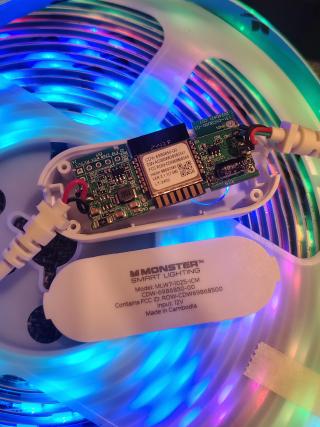 The LED strip.