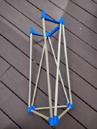 A fully assembled new truss telescope mount
